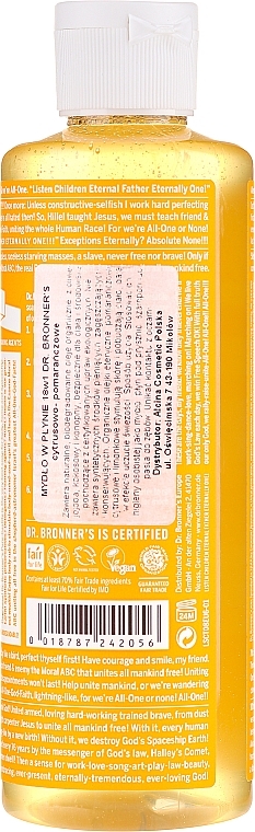 Liquid Soap "Citrus and Orange" - Dr. Bronner’s 18-in-1 Pure Castile Soap Citrus & Orange — photo N4