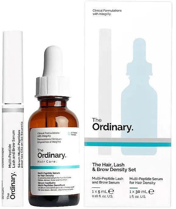 Set - The Ordinary The Hair, Lash & Brow Density Set (lash/ser/5 ml + h/ser/30 ml) — photo N1