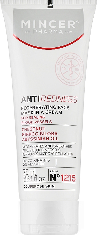 Regenerating Facial Cream Mask #1215 - Mincer Pharma Anti Redness N°1215 Cream-Mask — photo N7