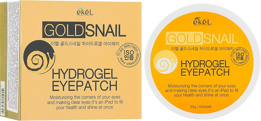 Gold & Snail Mucin Hydrogel Eye Patches - Ekel Ample Hydrogel Eyepatch — photo N6