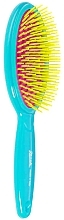 Hair Brush 22x6.5 cm, blue - Janeke Large Oval Air-Cushioned Brush — photo N1