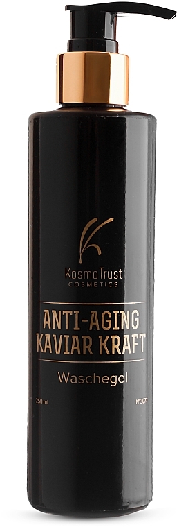 Face Cleansing Gel with Black Caviar Extract - KosmoTrust Cosmetics Anti-Aging Kaviar Kraft Waschegel — photo N1