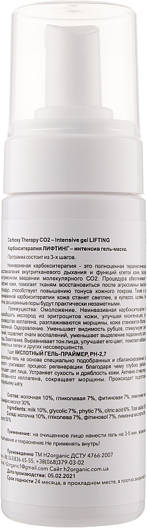 Carboxy Therapy Lifting Set - H2Organic Carboxy Therapy Intensive CO2 Lifting (3xgel/150ml) — photo N3