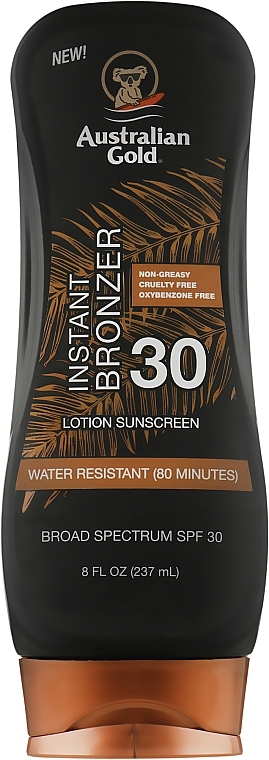 Sun Lotion - Australian Gold Lotion Sunscreen Instant Bronzer SPF 30 — photo N2