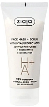 Fragrances, Perfumes, Cosmetics Face Mask + Scrub with Hyaluronic Acid - Ziaja Face Mask + Scrub