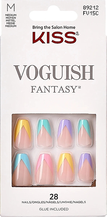 False Nail Set, size M - Kiss Voguish Fantasy Candies — photo N1