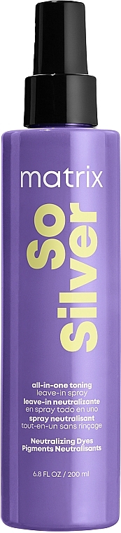 Blonde & Grey Hair Spray - Matrix Total Results So Silver All-In-One Toning Spray for Blonde and Silver Hair — photo N1