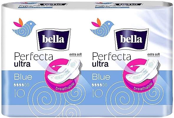 Perfecta Blue Soft Ultra Pads, 2x10pcs - Bella — photo N1