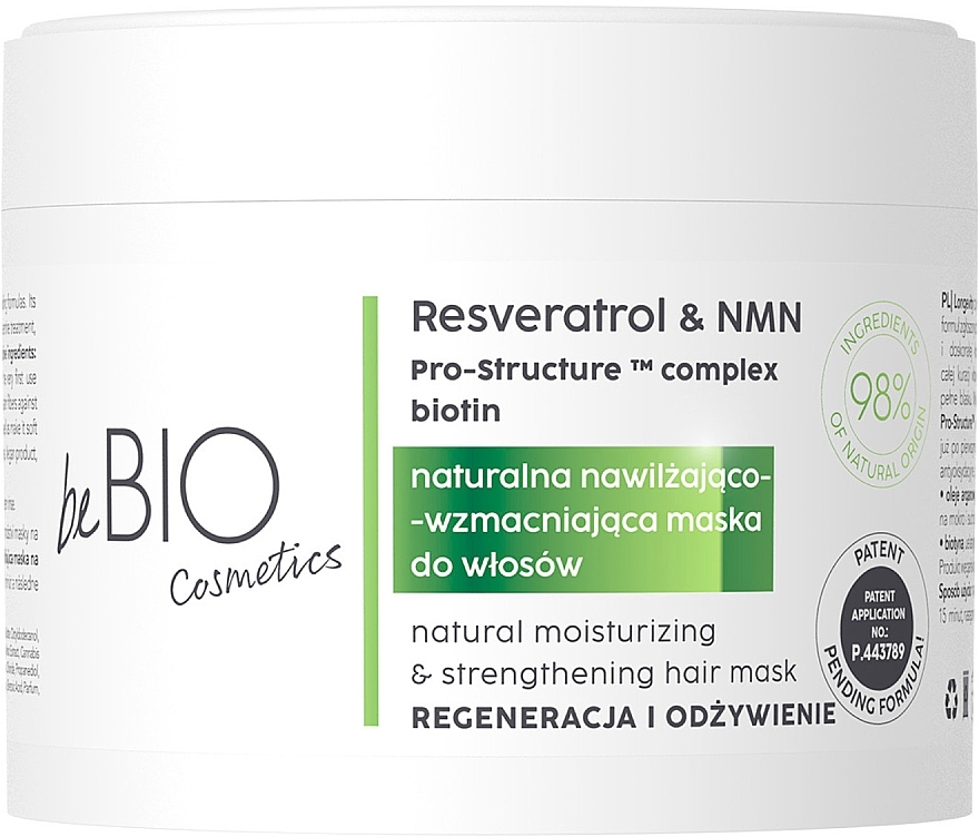 Volume and Firming Hair Mask - BeBio Longevity Natural Moisturizing & Strengthening Hair Mask — photo N1