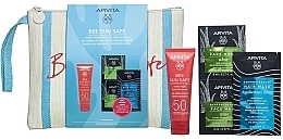 Fragrances, Perfumes, Cosmetics Set - Apivita Bee Sun Safe Hydra Fresh Face Gel-Cream SPF50 (sun/cr/50ml+f/mask/2x8ml+h/mask/20ml+bag)