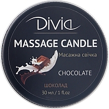 Hand & Body Massage Candle "Chocolate", Di1570 (30 ml) - Divia Massage Candle Hand & Body Chocolate Di1570 — photo N6