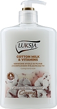 Cotton Milk and Vitamins Liquid Soap - Luksja Creamy Cotton Milk & Vitamins — photo N1