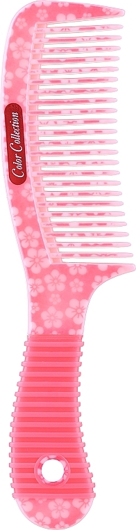 Comb with Rubberized Handle 499054, light pink - Inter-Vion — photo N1