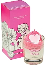 Fragrances, Perfumes, Cosmetics Scented Candle in Glass - Bomb Cosmetics Piped Candle Summer Picnic