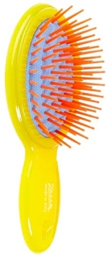 Hair Brush 13.6x5.8 cm, yellow - Janeke Handbag Air-Cushioned Brush — photo N1