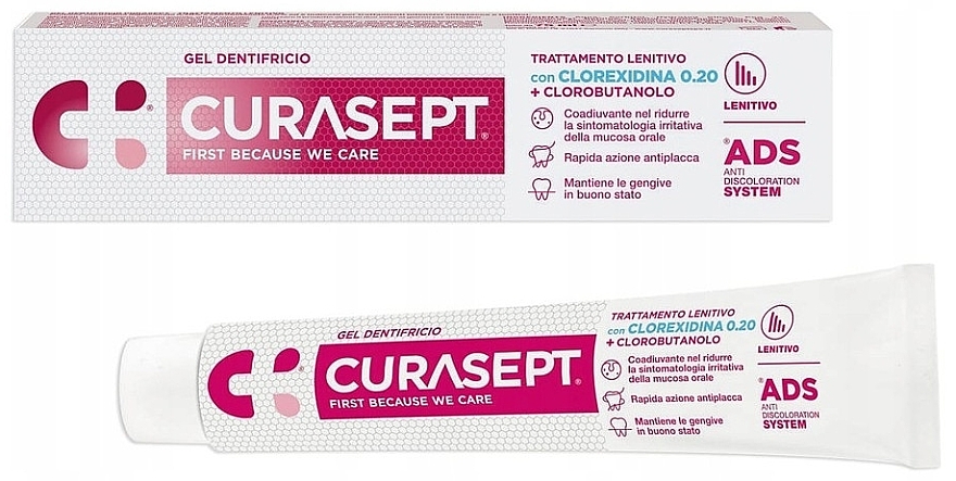 Soothing Toothpaste 0.20% Chlorhexidine - Curaprox Curasept ADS 720 Soothing Gel Toothpaste — photo N4