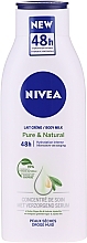 Fragrances, Perfumes, Cosmetics Body Milk - Nivea Pure & Natural Body Milk