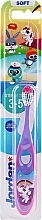 Kids Toothbrush Step 2 (3-5) soft, purple, unicorn - Jordan — photo N1