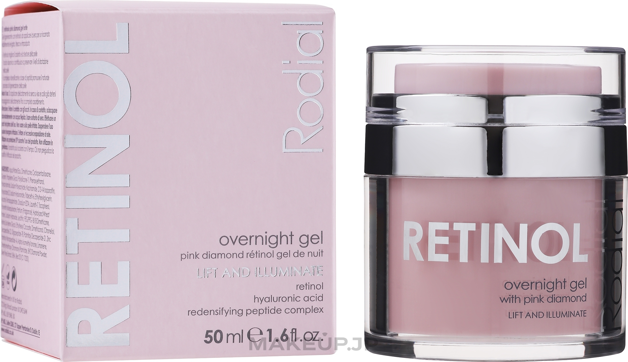 Night Face Gel - Rodial Pink Diamond Retinol Overnight Gél — photo 50 ml