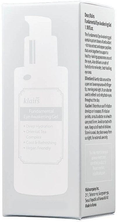 Anti-Puffiness Eye Gel - Klairs Fundamental Eye Awakening Gel — photo N2