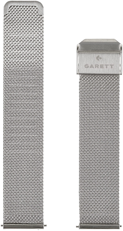 Smart Watch Strap, silver steel, 20 mm - Garett — photo N1