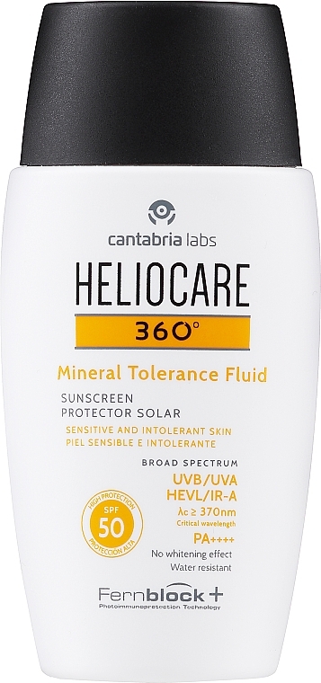 Mineral Fluid Cream SPF50 for Sensitive Skin - Cantabria Labs Heliocare 360º Mineral Tolerance Fluid SPF50 — photo N1