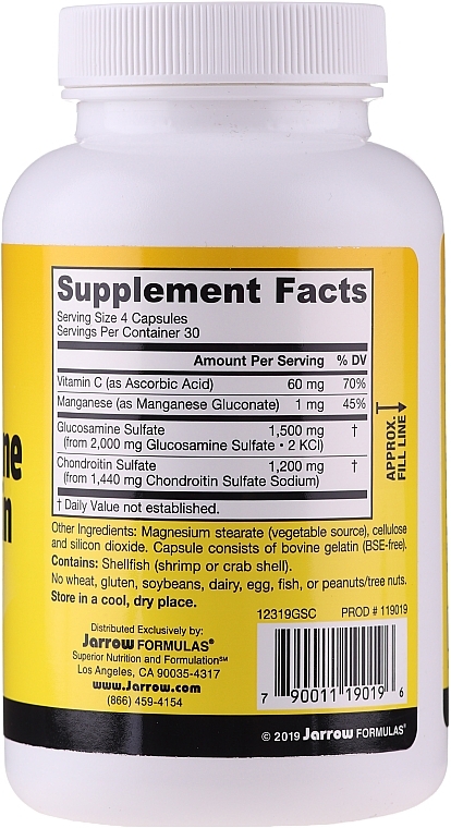 Dietary Supplement "Glucosamine + Chondroitin" - Jarrow Formulas Glucosamine + Chondroitin — photo N6