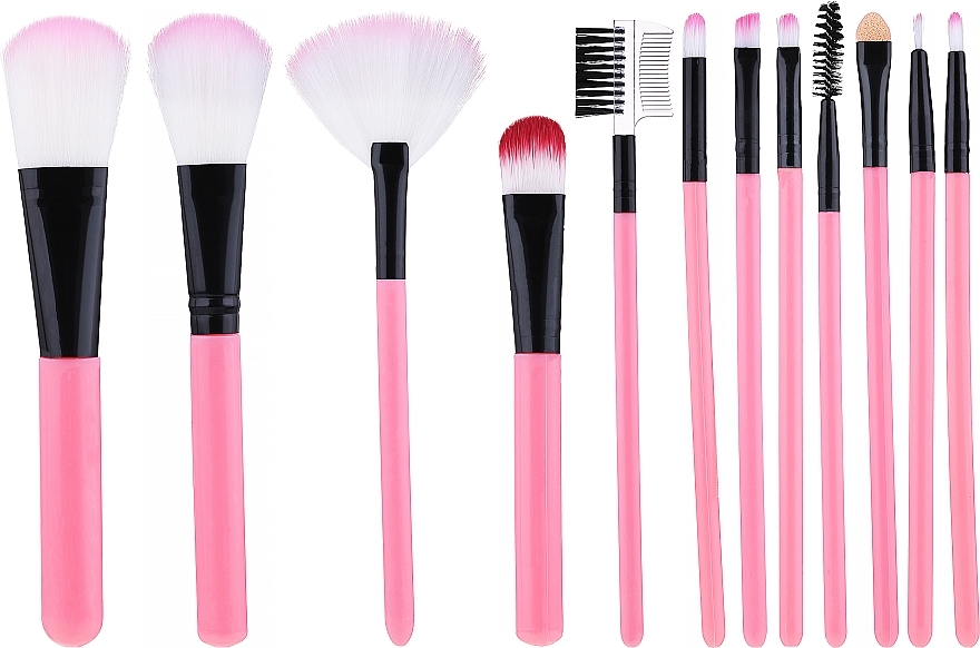 Makeup Brush Set in Tube, pink - Lewer — photo N1