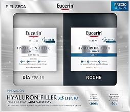 Fragrances, Perfumes, Cosmetics Set - Eucerin Hyaluron-Filler 3x Effect (day/cr/50ml + night/cr/50ml)