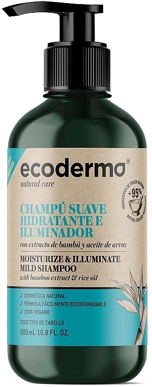 Hydration & Shine Shampoo - Ecoderma Moisturize & Illuminate Mild Shampoo — photo N3