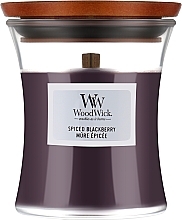 Scented Candle in Glass - WoodWick Hourglass Candle Spiced Blackberry — photo N1
