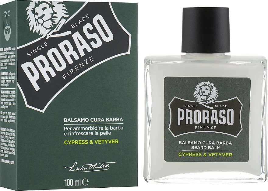 Set - Proraso Cypress & Vetyver Beard Kit (balm/100ml + shmp/200ml + oil/30ml) — photo N6