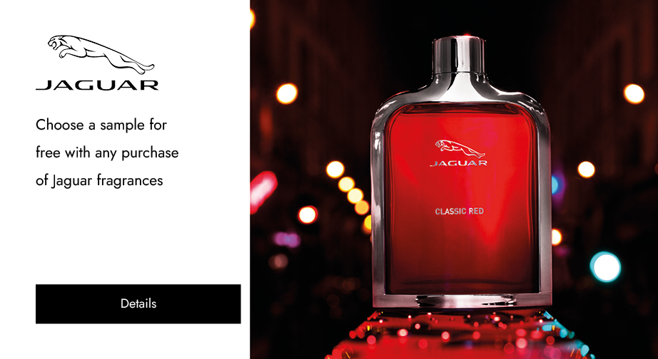 Choose a sample for free with any purchase of Jaguar fragrances