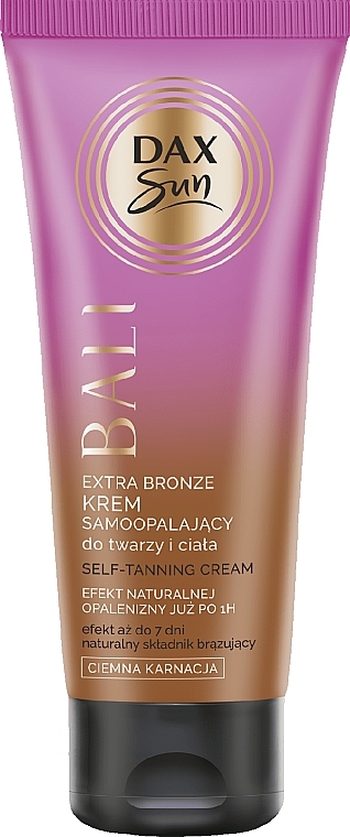 Face & Body Self Tan "Bali" - Dax Sun Bali Extra Bronze Self-Tanning Cream — photo N1