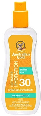 Tanning Spray Gel - Australian Gold Unisex Sunscreen SPF30 Spray Gel — photo N1