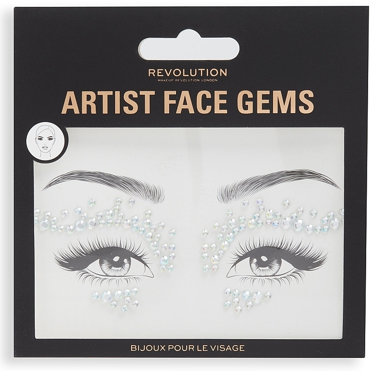 Face Rhinestones - Makeup Revolution Artist Face Gems — photo N1