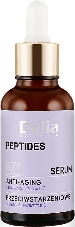 Anti-Aging Face, Neck & Decollete Serum with Peptides - Delia Peptides Serum — photo N1