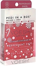 Fragrances, Perfumes, Cosmetics Pedicure Set - Voesh Pedi In A Box Deluxe 4 Step Peppermint Swirl