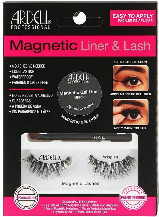 Magnetic Liner & Lash Kit, Wispies™ (eye/liner/2g + lashes/2pc) - Ardell  — photo N1