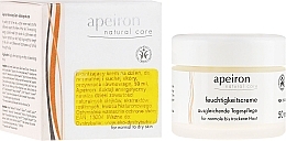 Fragrances, Perfumes, Cosmetics Moisturizing Day Cream for Normal & Dry Skin - Apeiron Moisturizing Cream