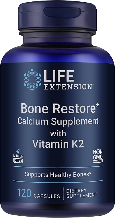 Bone Restore with Vitamin K2 Dietary Supplement - Life Extension Bone Restore With Vitamin K2 — photo N1