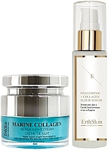 Fragrances, Perfumes, Cosmetics セット - ErthSkin London Hyaluronic acid & Collagen Serum + Marine Collagen Night Repair Cream Set (n/cr/50ml + f/ser/60ml)