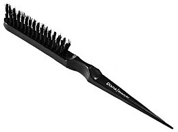 Hair Brush 21 cm, natural bristles, black - Disna — photo N9