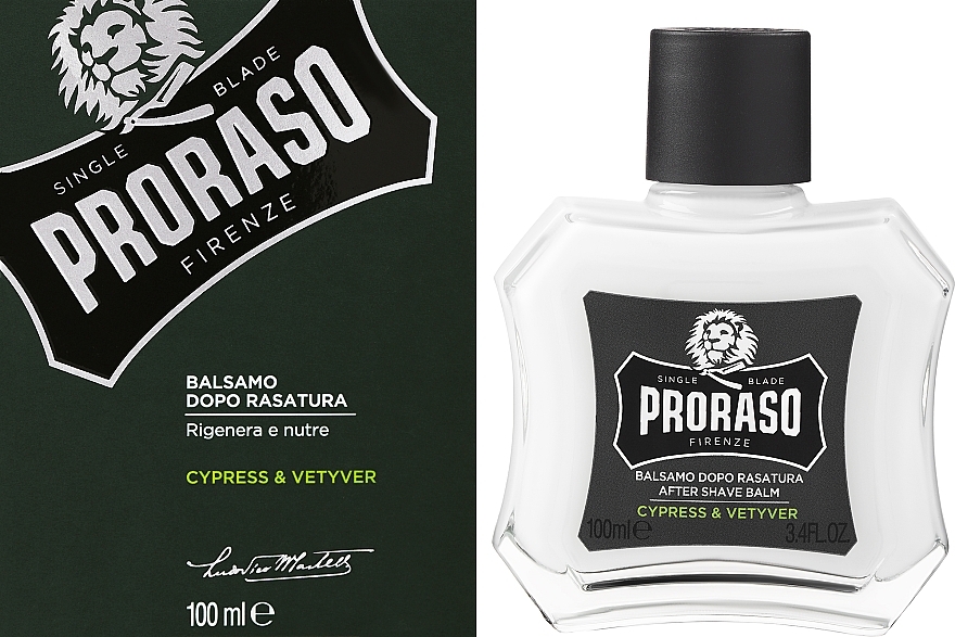After Shave Balm - Proraso Cypress & Vetiver After Shave Balm — photo N2