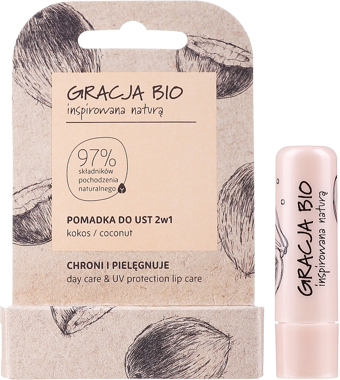 Lip Balm "Coconut" - Gracja Bio — photo N2