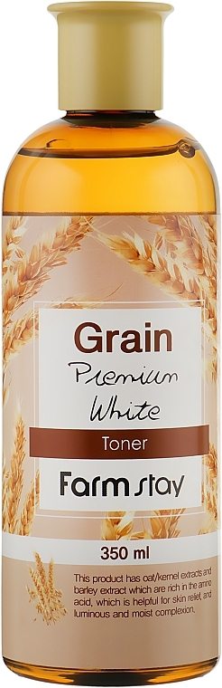 Face Toner with Wheat Germs Extract - FarmStay Grain Premium White Toner — photo N1