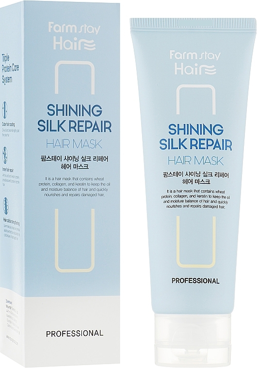 Repairing Mask for Dry Hair - Farmstay Shining Silk Repair Hair Mask — photo N7