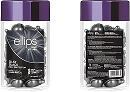 Hair Vitamins 'Silk Night' - Ellips Hair Vitamin Silky Black With Pro-Keratin Complex — photo N2