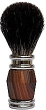 Badger Bristles Shaving Brush, chrome - Golddachs Shaving Brush Pure Badger Palisander Silver Chrome Plated — photo N7