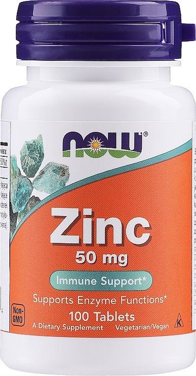 Tabletes "Zinc" - Now Foods Zinc 50mg — photo N1